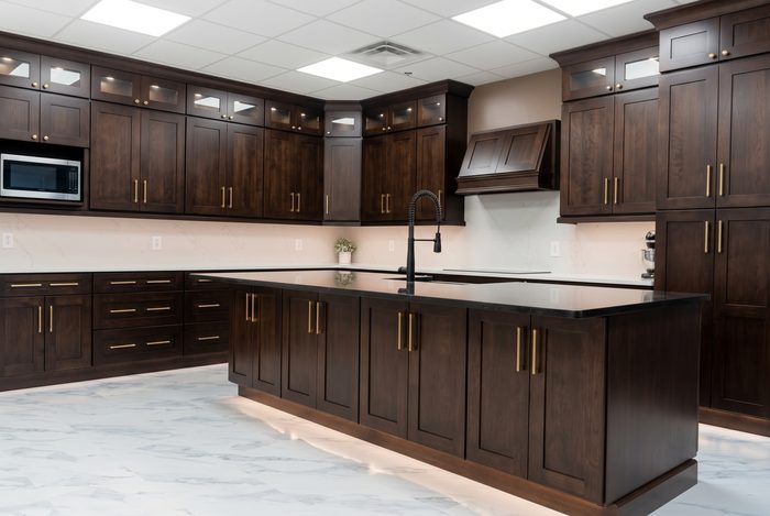 Espresso cabinets