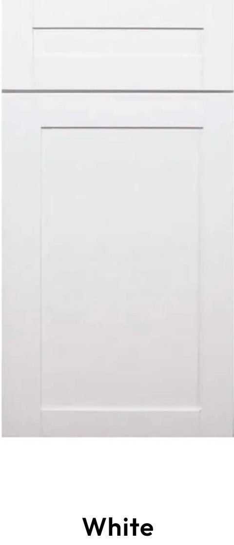 White Shaker cabinets